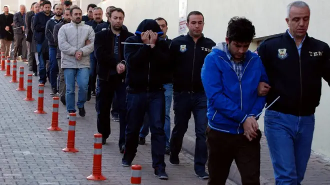 Gülen cemaatiyle ilişkili oldukları kuşkusuyla 27 Nisan 2017 günü gözaltına alınan polisler