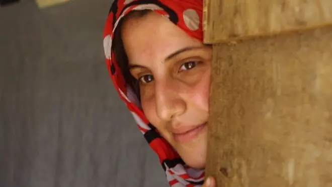 امراة سورية لاجئة من حمص في بقاع لبنان - 2016