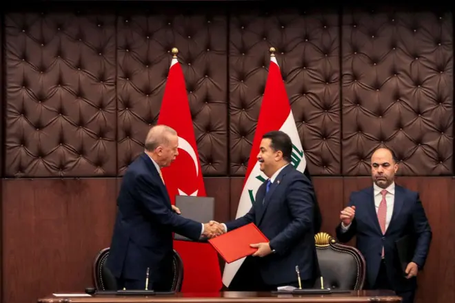 Cumhurbaşkanı Recep Tayyip Erdoğan ve Irak Başbakanı Muhammed Şiya el-Sudani