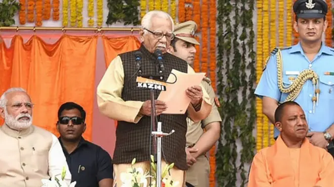 नरेंद्र मोदी, राम नाइक और योगी आदित्यनाथ