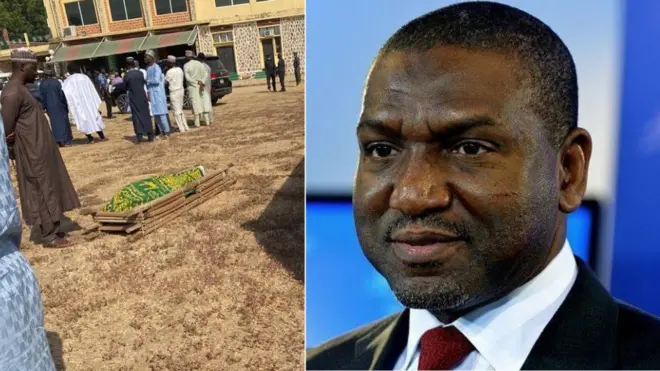 Sani Dangote burial pictures: Aliko Dangote brother funeral for Kano