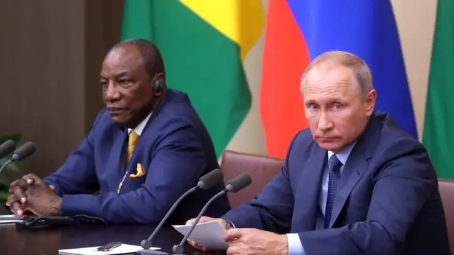 Владимир Путин и Альфа Конде