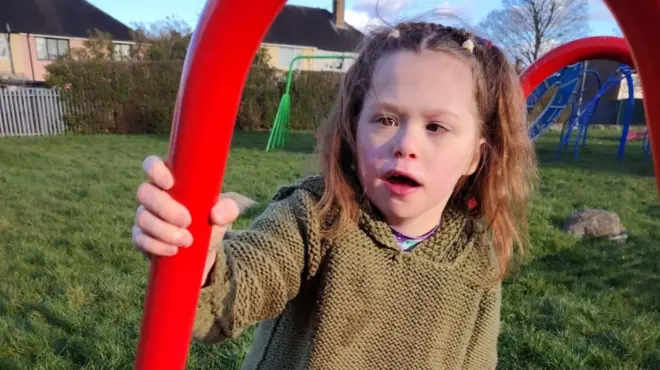 Vanellope playing in the park