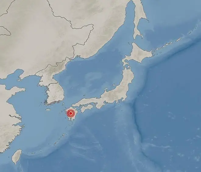 일본기상청이 발표한 이번 지진 진원 사진 