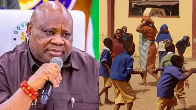 Aworan ile ẹkọ St. James ati gomina Ademola Adeleke