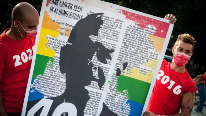 นักกิจกรรมกลุ่มชายรักชายในอิตาลีจัดกิจกรรมรำลึกครบรอบ 40 ปีของการพบผู้ติดเชื้อเอชไอวีรายแรกของโลกเมื่อปี 1981