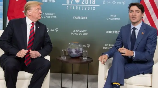 Donald Trump decidió retirar su firma al documento de la cumbre del G7 después de escuchar unas declaraciones posteriores del primer ministro de Canadá, Justin Trudeau.