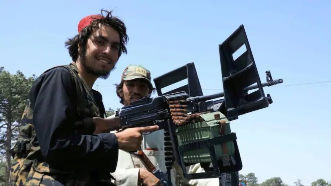 Taliban forces also patrol the streets, while Sana says women stay at home