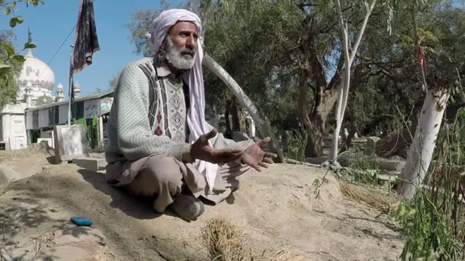 Cuidador del cementerio de Dera Ismail Khan