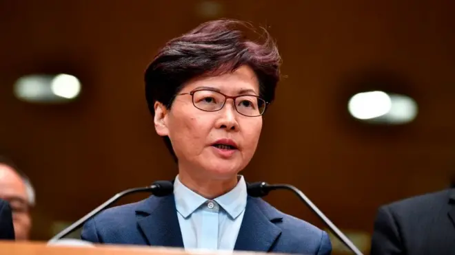 香港特首林鄭月娥7月22日下午見記者。