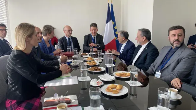 دیدار عباس عراقچی با وزرای خارجه کشورهای اروپایی در حاشیه مجمع عمومی سازمان ملل