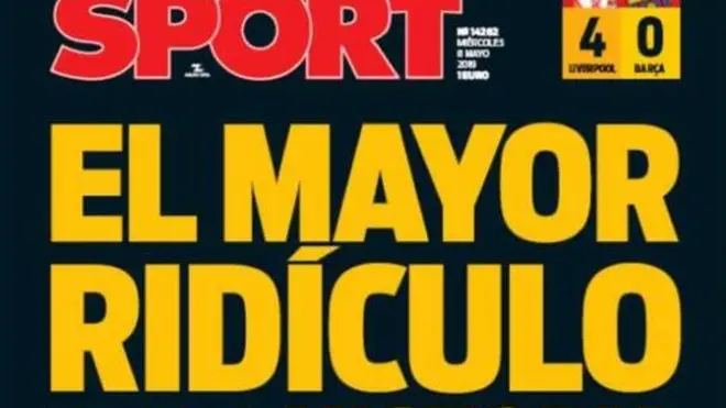Мадридское издание отреагировало на поражение заголовком о "величайшей насмешке в истории"
