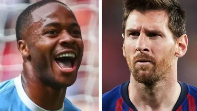 Raheem Sterling na Lionel Messi