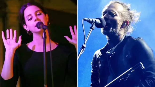 La del Rey asegura que le ofreció a Radiohead compartir las regalías, pero que la banda británica quiere el 100%, algo que la discográfica de ésta ha desmentido.