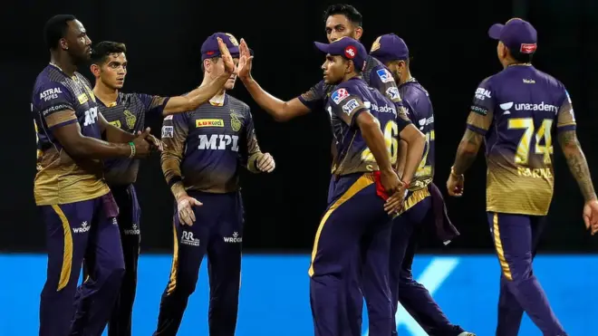 Kolkata Knight Riders in action at the IPL