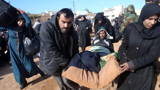 نازحون من شرقي حلب