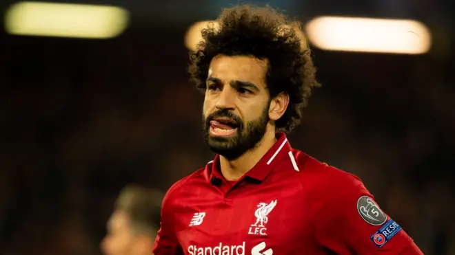 محمد صلاح أثناء مباراة فريقه أمام نادي بورتو في التاسع من أبريل/نيسان 2019