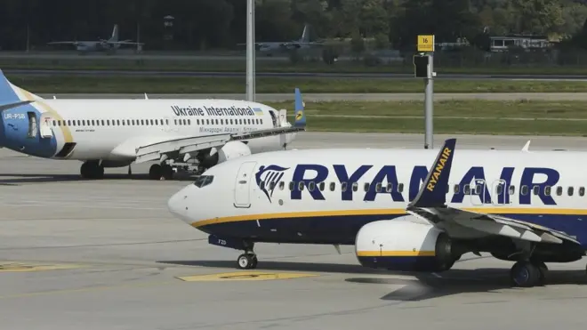 Ryanair літає з аеропорту "Бориспіль" - головної бази української компанії МАУ