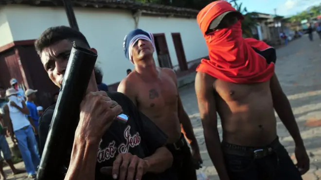 Tres pandilleros nicaragüenses
