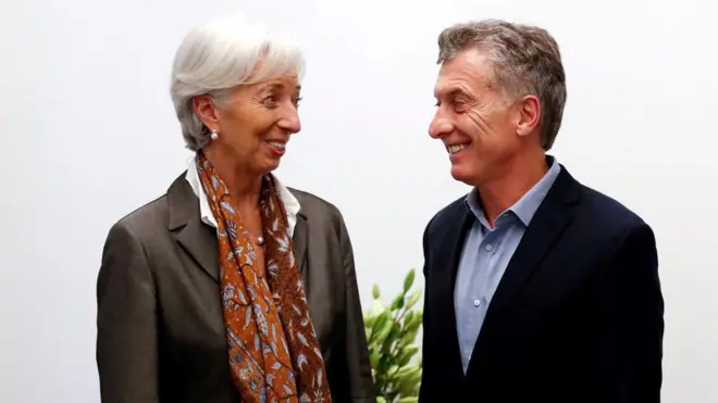 Esta fue una reunión que mantuvo Macri con Christine Lagarde, directora del FMI, en Buenos Aires en marzo en el marco de la reunión del G20 que será en Argentina este año.