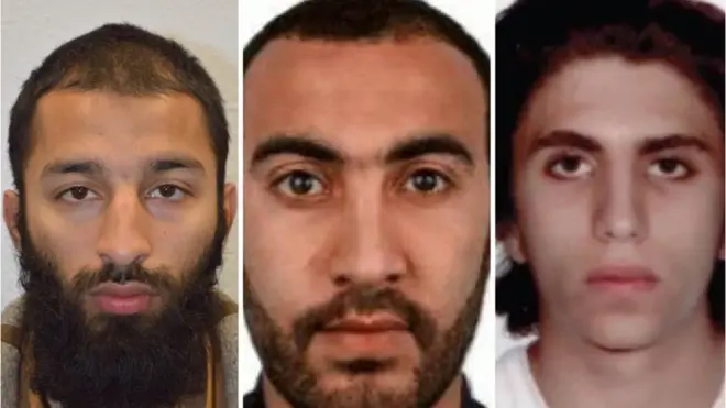 Londra Polisi üç saldırgan fotoğrafı