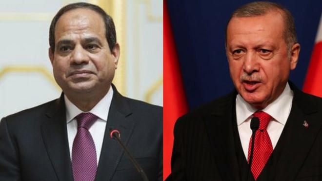 الرئيس التركي رجب طبيب أردوغان والرئيس المصري عبد الفتاح السيسي
