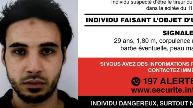 Police notice for Chérif Chekatt