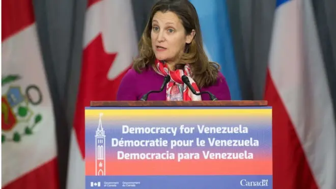 El anuncio fue realizado por la ministra canadiense de Exteriores, Chrystia Freeland.