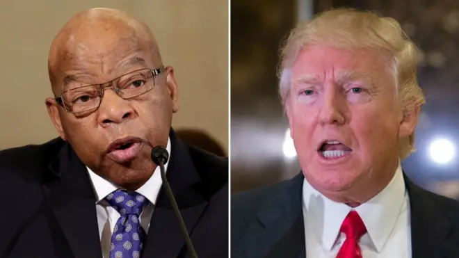 Trump dijo que el congresista John Lewis era "solo hablar, hablar y hablar, sin acciones ni resultados".