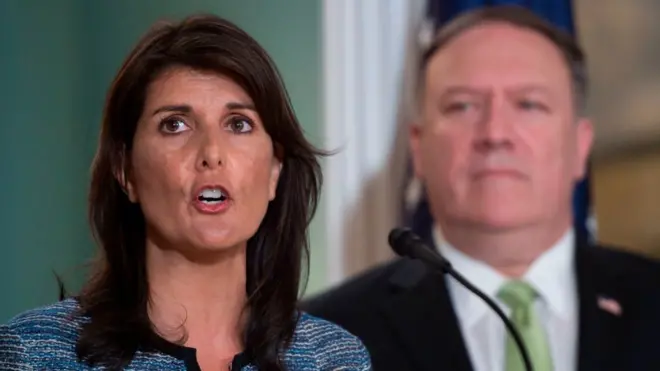 Представник США при ООН Ніккі Хейлі назвала Раду ООН з прав людини "лицемірною і корисливою" організацією, яка "перетворює права людини на насмішку"