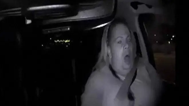 operador de Uber en el momento del accidente