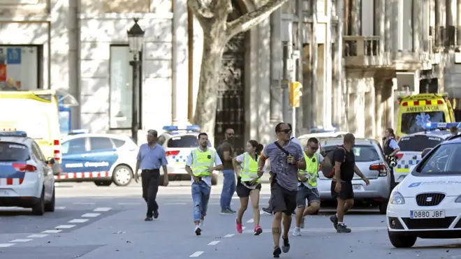 La Rambla'da kaçanlar
