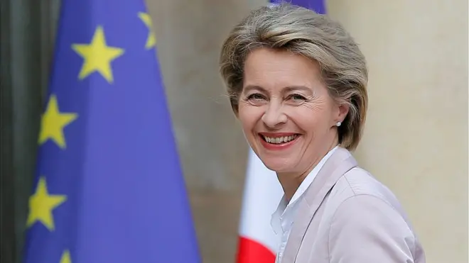 Ursula von der Leyen aliungwa mkono na Angela Merkel lakini uteuzi wake ulipingwa katika na muungano wa chama tawala nchini Ujerumani