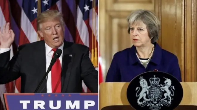 Дональд Трамп и Тереза Мэй