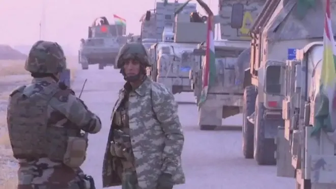 قوات البيشمركة الكردية تتقدم داخل بعشيقة