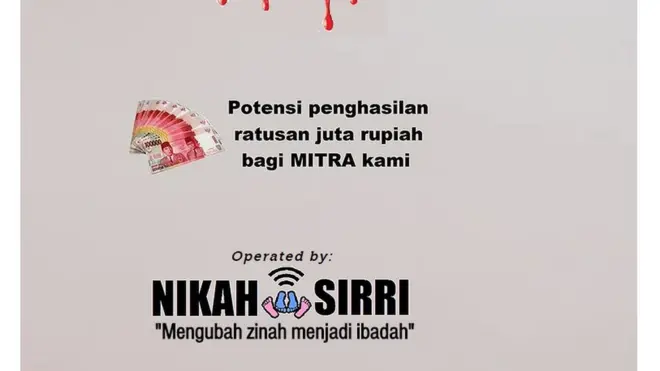 Situs nikahsirri.com yang memuat konten pornografi.