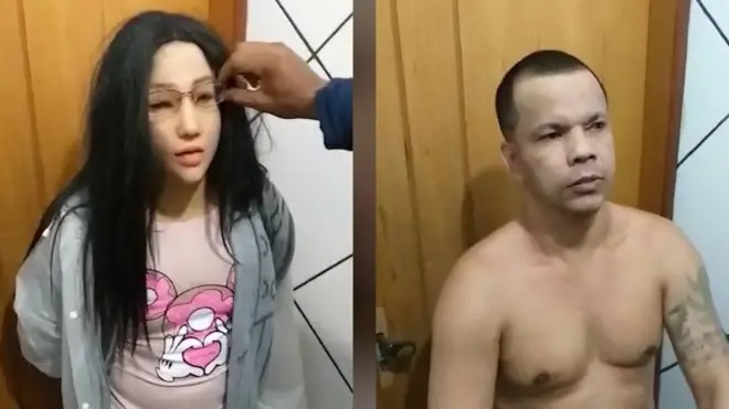 Клаувино Силва пре и после скидања маске