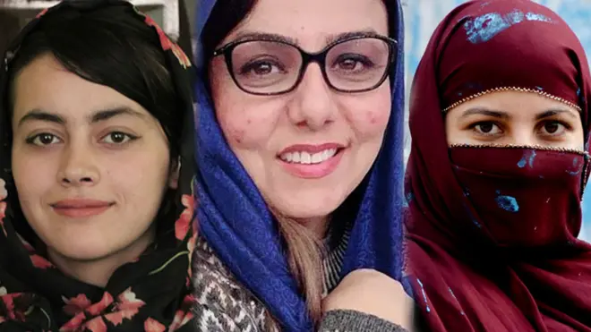 له ښي اړخه مقدسه احمدزۍ، ماري اکرمي او خجسته سمیعي هغه افغان مېرمنې دي چې د سولې نړیوالې جایزې ګټلي.