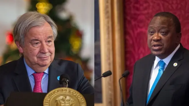 ፕሬዚዳንት ኡሁሩ ኬንያታና አንቶኒዮ ጉቴሬዝ