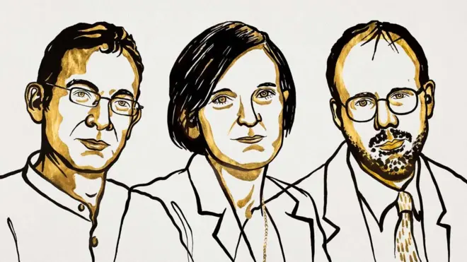 스웨덴 한림원 노벨상위원회는 14일 올해 노벨 경제학상 수상자로 인도 출신의 아브지히트 바네르지 교수, 프랑스 출신의 에스테르 뒤플로 교수, 그리고 미국 출신의 마이클 크레이머 교수 등 3명을 공동 선정했다고 밝혔다