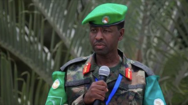 Maj Gen Martin Nzaramba mu myaka ishize ubwo yari mu butumwa bw'ingabo z'ubumwe bwa Afurika