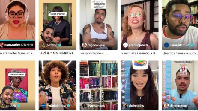 montagem com diversas imagensroleta de números de 1 a 50influenciadores no TikTok