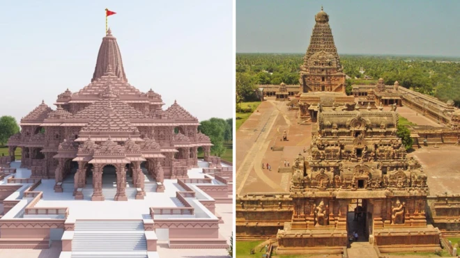 అయోధ్య రామాలయం, తంజావూరు బృహదీశ్వరాలయం