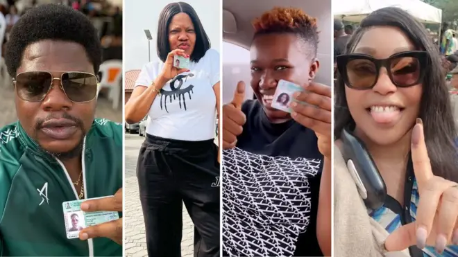Some Nigerian celebrities on election day cast dia vote