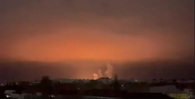 Imihora yo ku rubuga rwa Telegram yasohoye amasshusho yerekana umuriro mu gitero co mu ntara ya Oryol