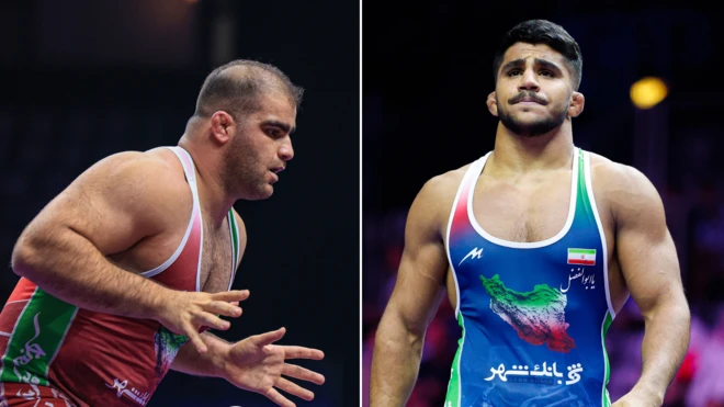 غلامرضا فرخی (راست) و امین رضازاده (چپ)