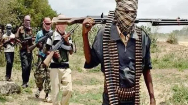 Awọn agbeṣumọmi to fi asọ boju, gbe ibọn dani