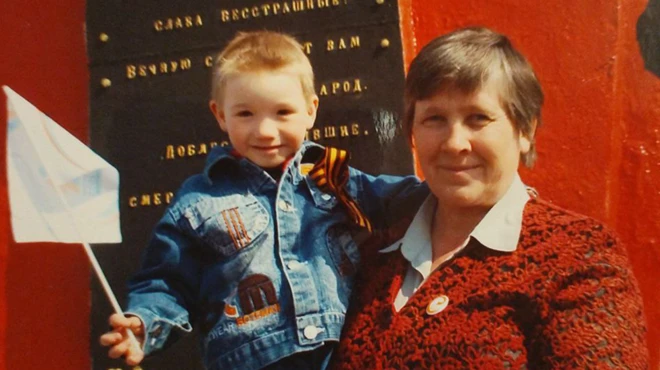 Natalija Filonova sa sinom dok je bio dete