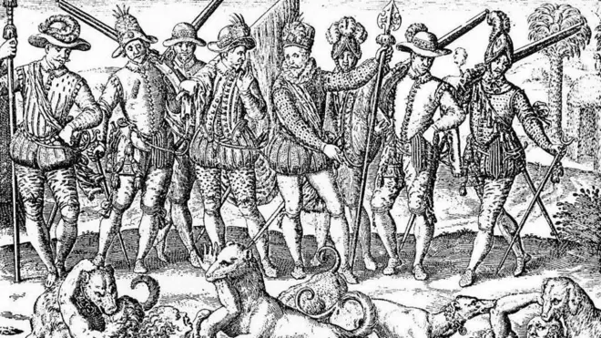 'ల్యాండ్ ఆఫ్ డాగ్స్' , కుక్కలు, యుద్ధం, శిక్షణ, అమెరికా, స్పెయిన్, గిరిజన ప్రాంతాలు, బానిసలు