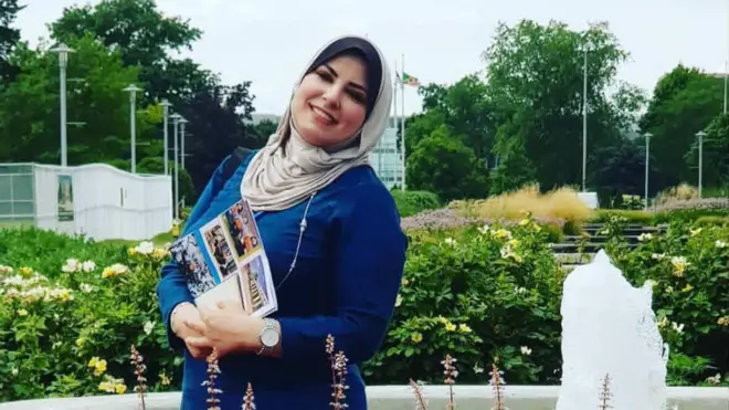 صورة متداولة للمعلمة الغزيّة غادة رباح.